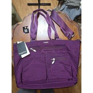 Baggallini Anywhere Day Laptop Tote Purple NWT RFID Travel Work Bag Lightweight
